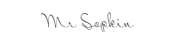 Mr Sopkin font preview