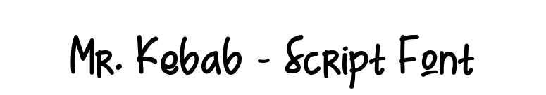 Mr. Kebab - Script Font font preview