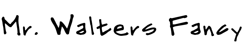 Mr. Walters Fancy font preview