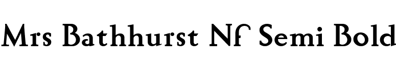 Mrs Bathhurst Nf Semi Bold font preview