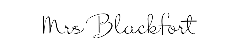 Mrs Blackfort font preview