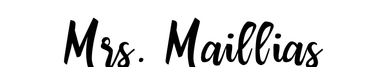 Mrs. Maillias font preview