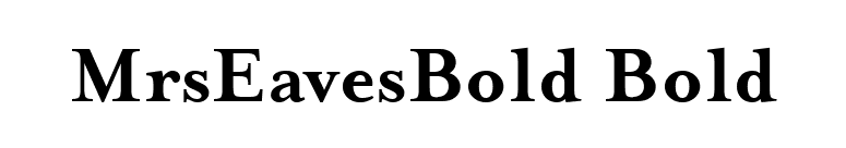 MrsEavesBold Bold font preview