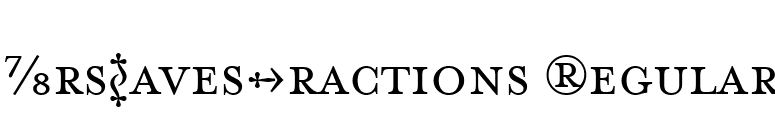 MrsEavesFractions Regular font preview