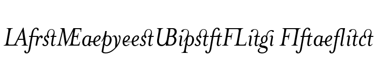 MrsEavesJustLig Italic font preview