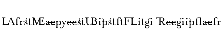 MrsEavesJustLig Regular font preview