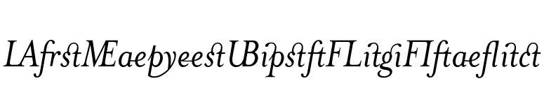 MrsEavesJustLigItalic font preview