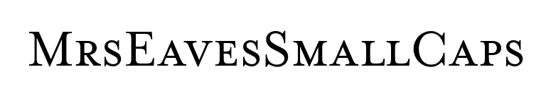 MrsEavesSmallCaps font preview