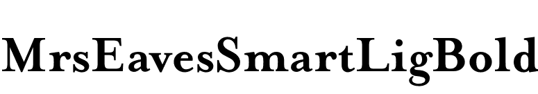 MrsEavesSmartLigBold font preview