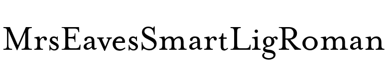 MrsEavesSmartLigRoman font preview