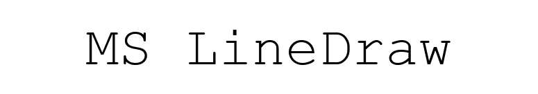 MS LineDraw font preview