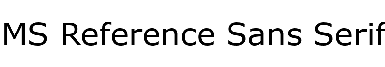 MS Reference Sans Serif font preview