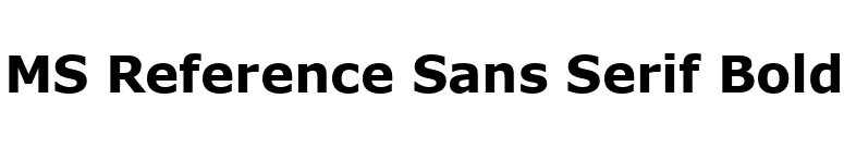 MS Reference Sans Serif Bold font preview