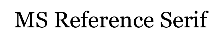 MS Reference Serif font preview