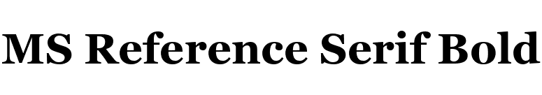 MS Reference Serif Bold font preview