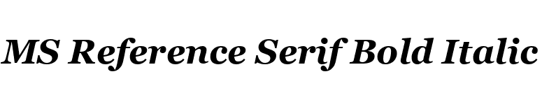 MS Reference Serif Bold Italic font preview