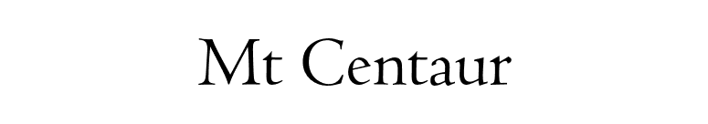 Mt Centaur font preview