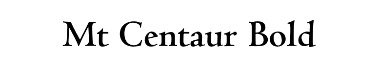 Mt Centaur Bold font preview