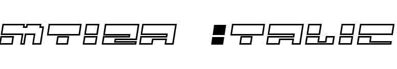 mtiza Italic font preview