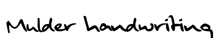 Mulder handwriting font preview