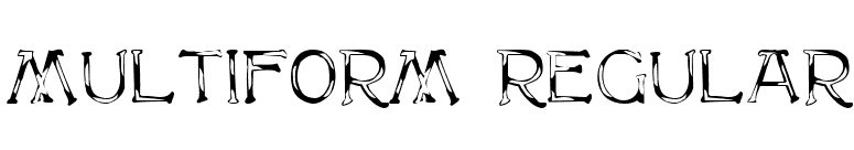 Multiform Regular font preview