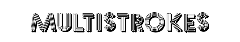 Multistrokes font preview