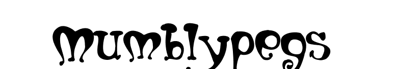 Mumblypegs  font preview