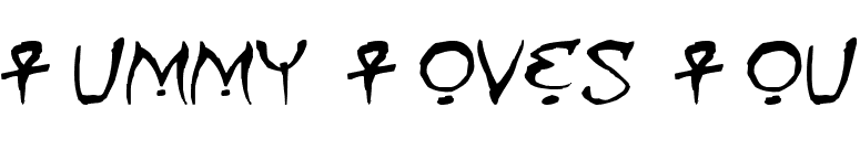 Mummy Loves You font preview