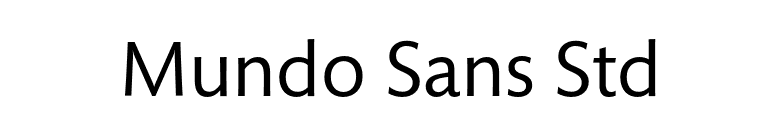 Mundo Sans Std font preview