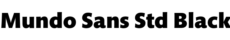 Mundo Sans Std Black font preview