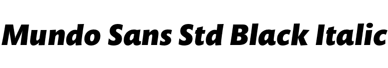 Mundo Sans Std Black Italic font preview