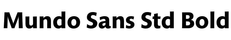 Mundo Sans Std Bold font preview
