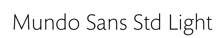 Mundo Sans Std Light font preview