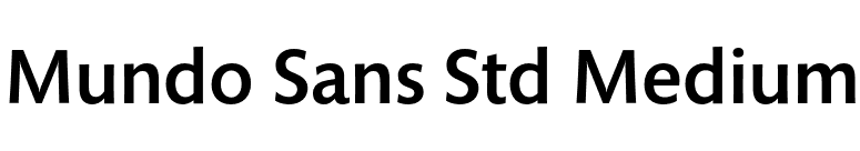 Mundo Sans Std Medium font preview