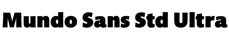 Mundo Sans Std Ultra font preview
