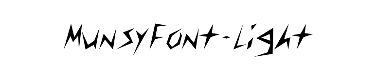 MunsyFont-Light font preview