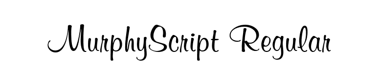 MurphyScript Regular font preview
