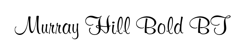 Murray Hill Bold BT font preview