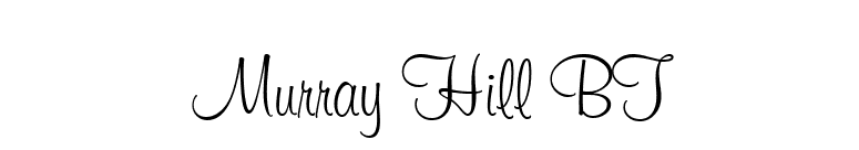 Murray Hill BT font preview