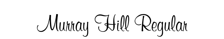 Murray Hill Regular font preview