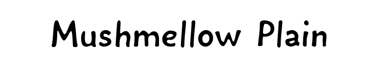 Mushmellow Plain font preview