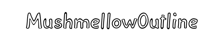 MushmellowOutline font preview