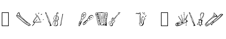 Music for a While font preview