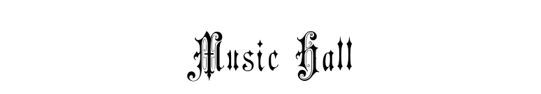 Music Hall font preview