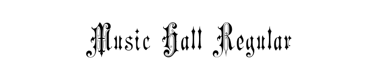 Music Hall Regular font preview