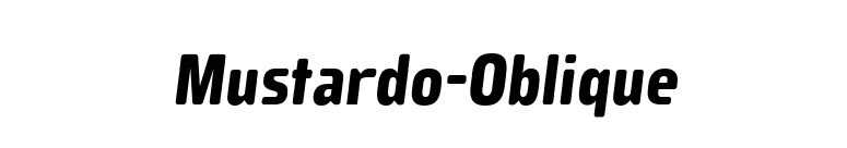 Mustardo-Oblique font preview