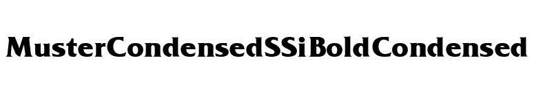 Muster Condensed SSi Bold Condensed font preview