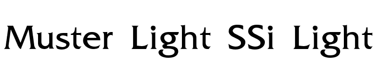 Muster Light SSi Light font preview