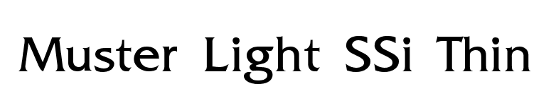 Muster Light SSi Thin font preview