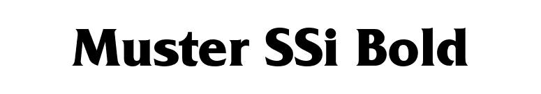 Muster SSi Bold font preview